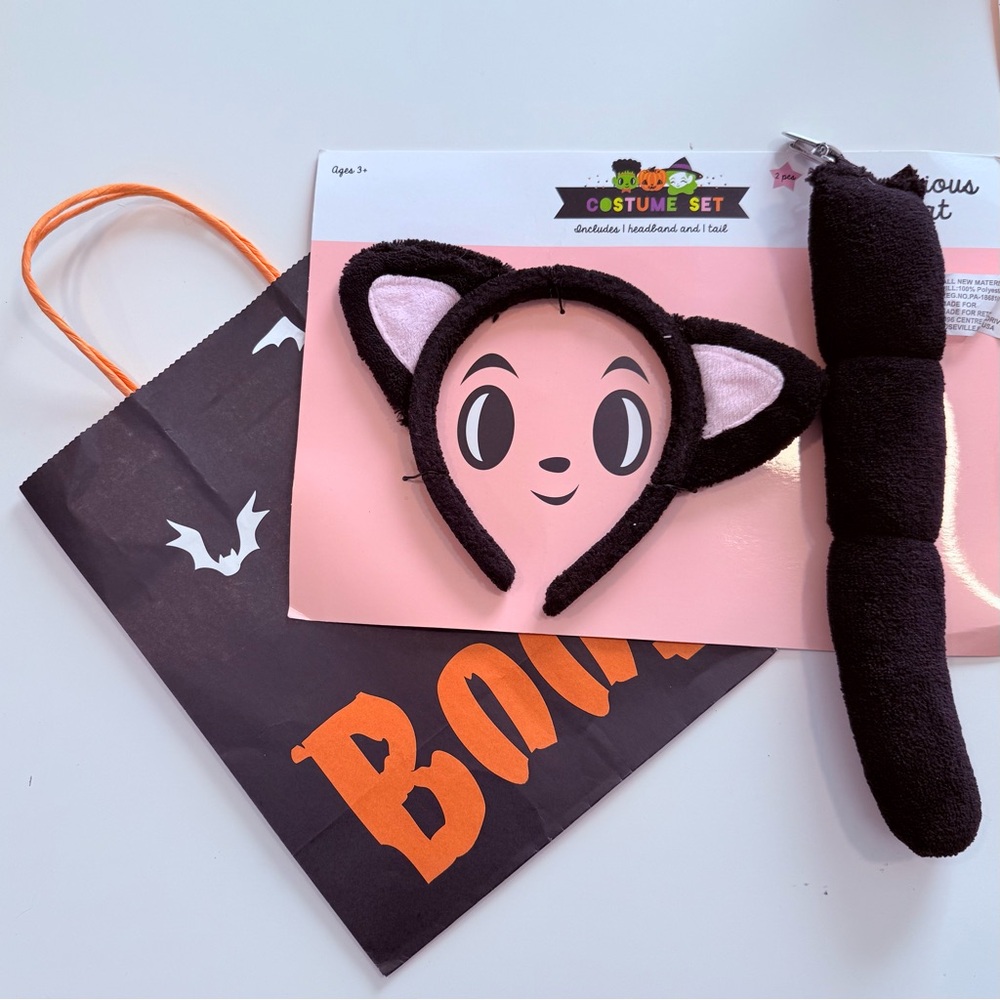 Black Cat Costume Set and Boo Gift Bag